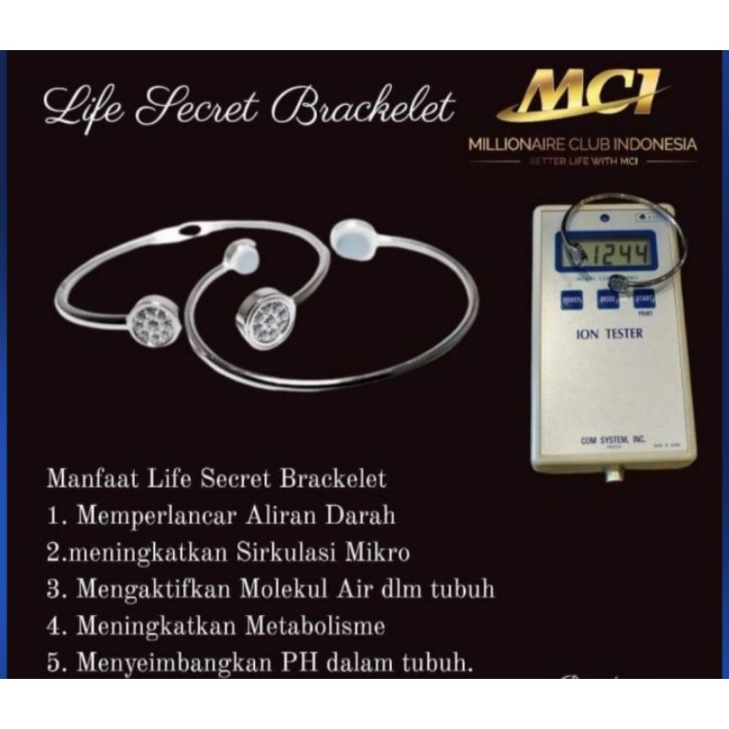 Life Secret Bracelet / Gelang MCI ORIGINAL