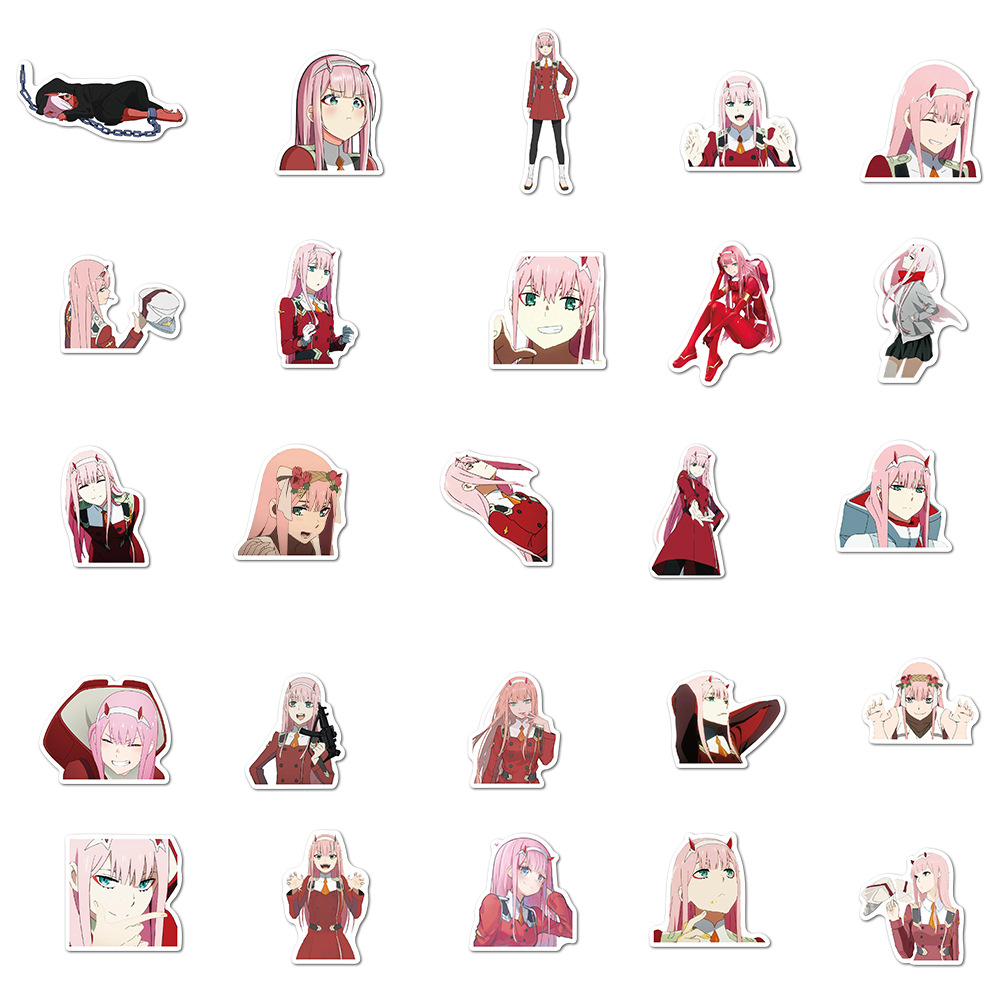 100 cards DARLING in the FRANXX anime national team graffiti stickers luggage waterproof stickers