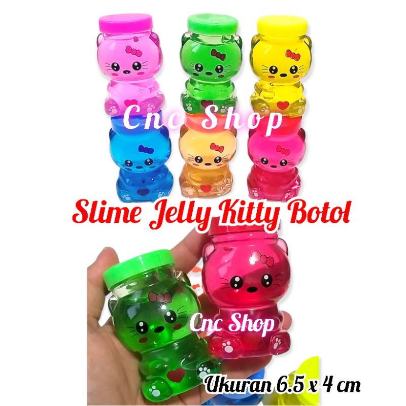 Slime Jelly Hello Kitti Botol Lucu Mainan Motorik Anak Slem Import Murah