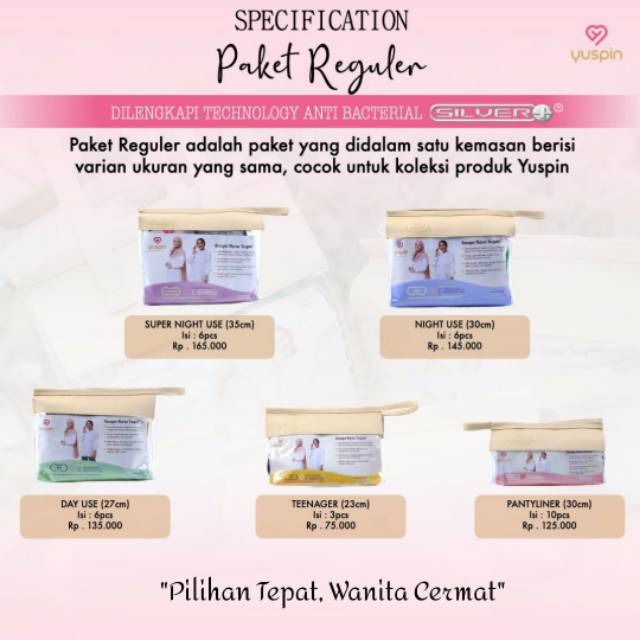 Jual Pembalut Kain Yuspin Pantyliner new logo dan kemasan | Shopee ...