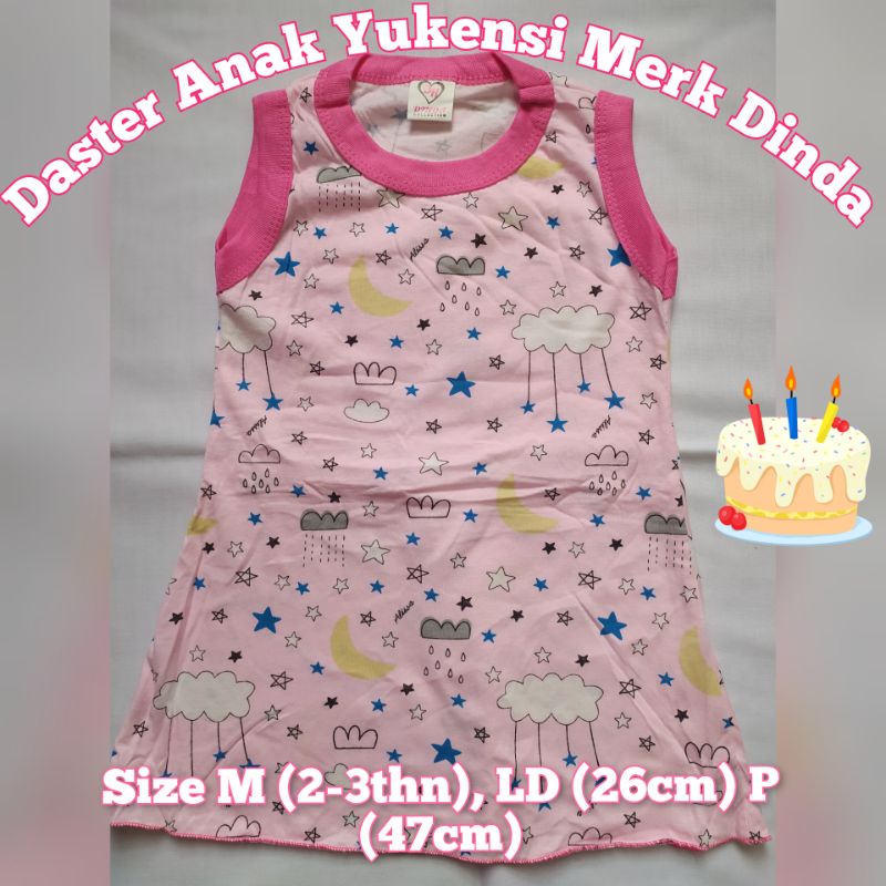 Daster Anak Yukensi Merk Dinda Size M (2-3th) PILIH MOTIF