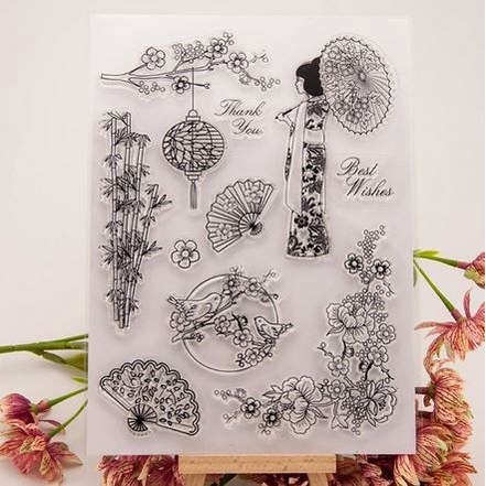 Clear Stamp (Stempel Transparan/Bening - Japanese Theme Greetings