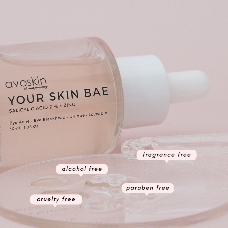 AVOSKIN Your Skin Bae Salicylic Acid 2% + Zinc Indonesia / Avo Skin / Bye Acne Bye Blackhead Serum