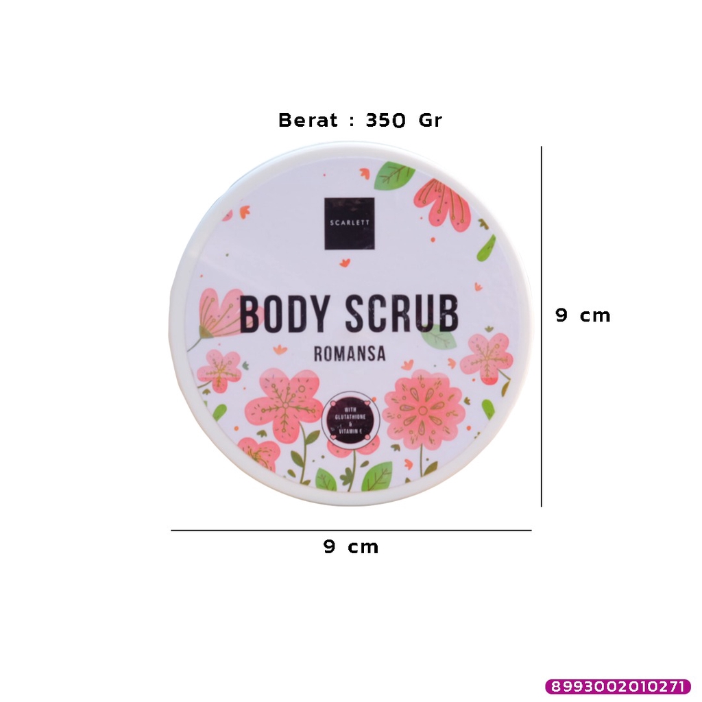 SCARLETT BRIGHTENING BODY SCRUB lulur mandi 100% original