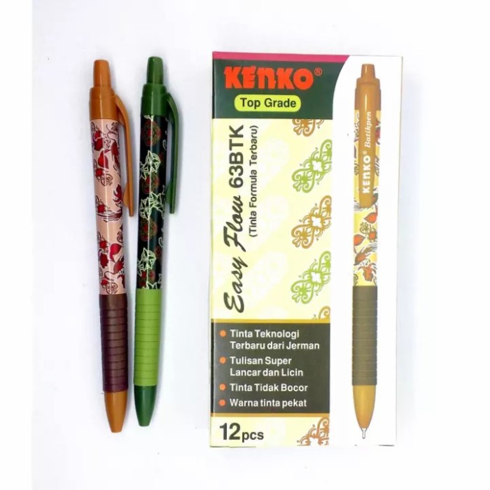 

Mantap [Lusin] Kenko Pulpen/ Ball Point/ Bolpen Easy Flow 63Btk Murah Berkualitas