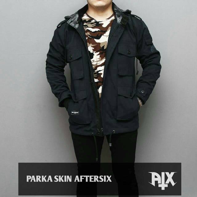 jaket parka original pria / jaket parka hitam abu hijau army #aftersix