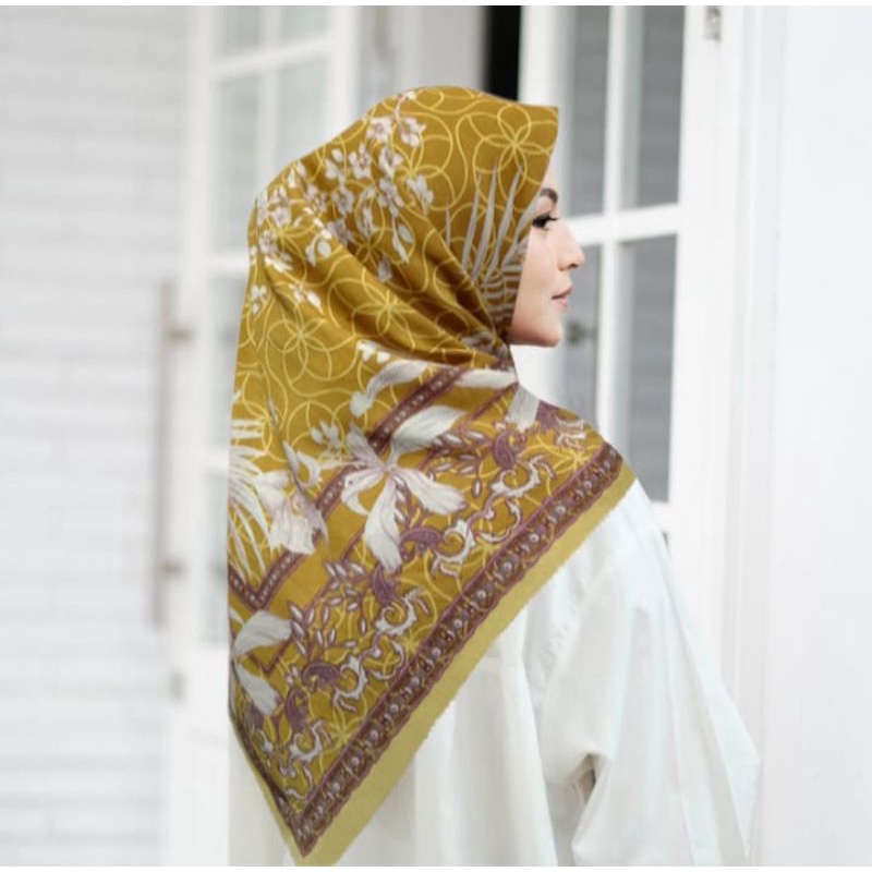 PROMO / AZMIA MUSTARD / JILBAB VOAL PREMIUM / GROSIR HIJAB / HIJAB SEGI EMPAT / VOAL MOTIF PREMIUM /