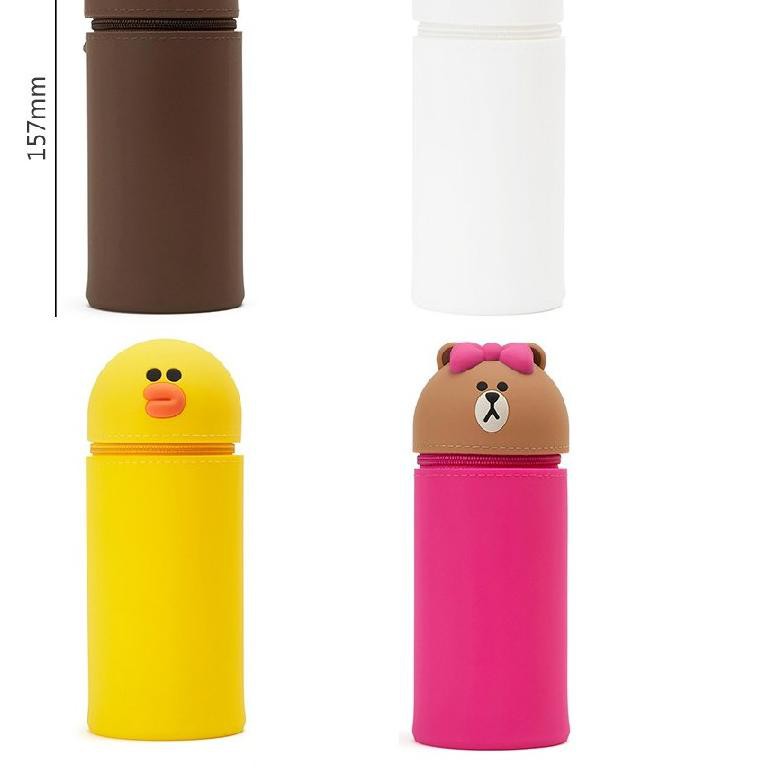 

-44 Tempat Pensil dan alat tulis Silicone Dua fungsi Pen Holder Cony Brown ◄