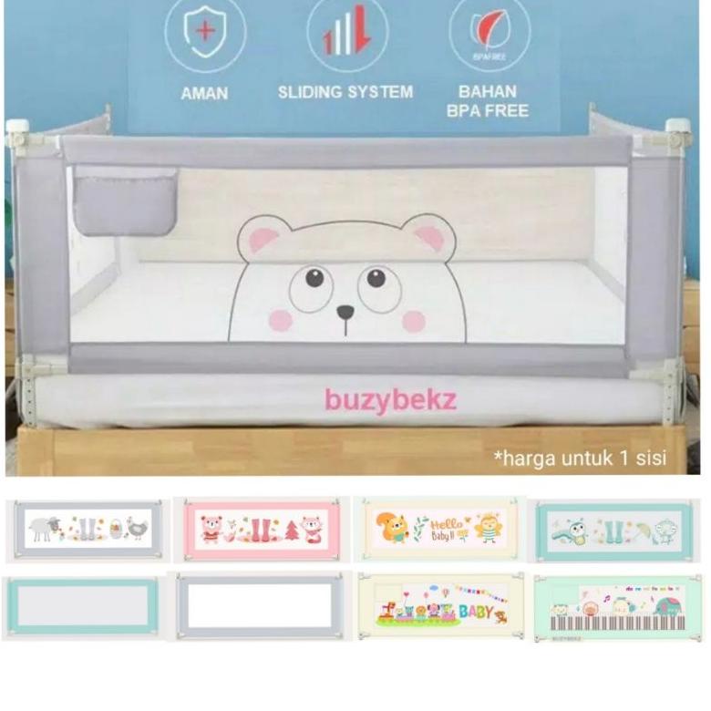 Baby Bedrail Bed Guard Rail Pagar Bayi Anak Pengaman Kasur Bayi Tempat Tidur Bayi Ranjang Bayi Box B