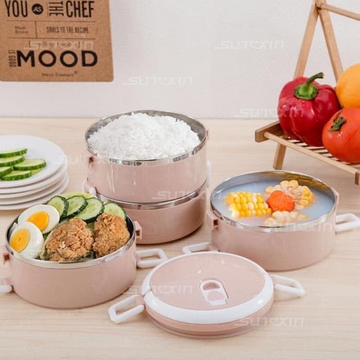 TERLARIS LUNCH BOX SET/RANTANG GROSIR BEKAL ANAK LOCK N LOCK 2P WITH BAG BEKAL 2 X 510 ML H6O2