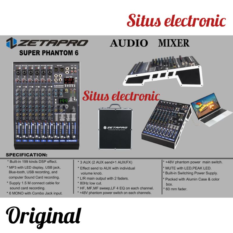 Mixer zetapro super phantom 6 original plus koper garansi resmi zetapro super phantom6