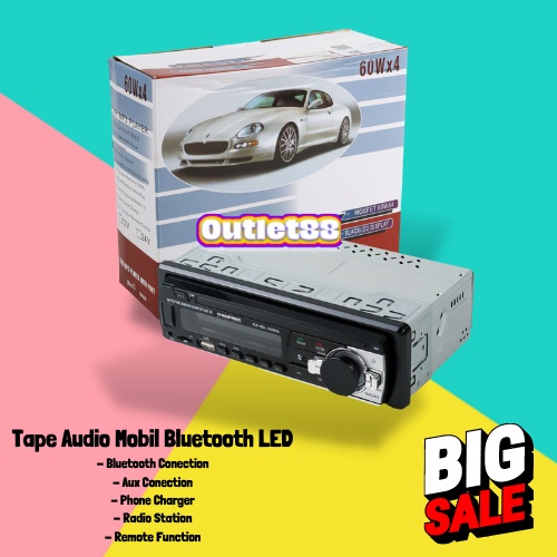 Tape Audio Mobil JSD-520 Multifungsi Bluetooth USB MP3 FM Radio Tipe Mobil Tape Mobil Bluetooth