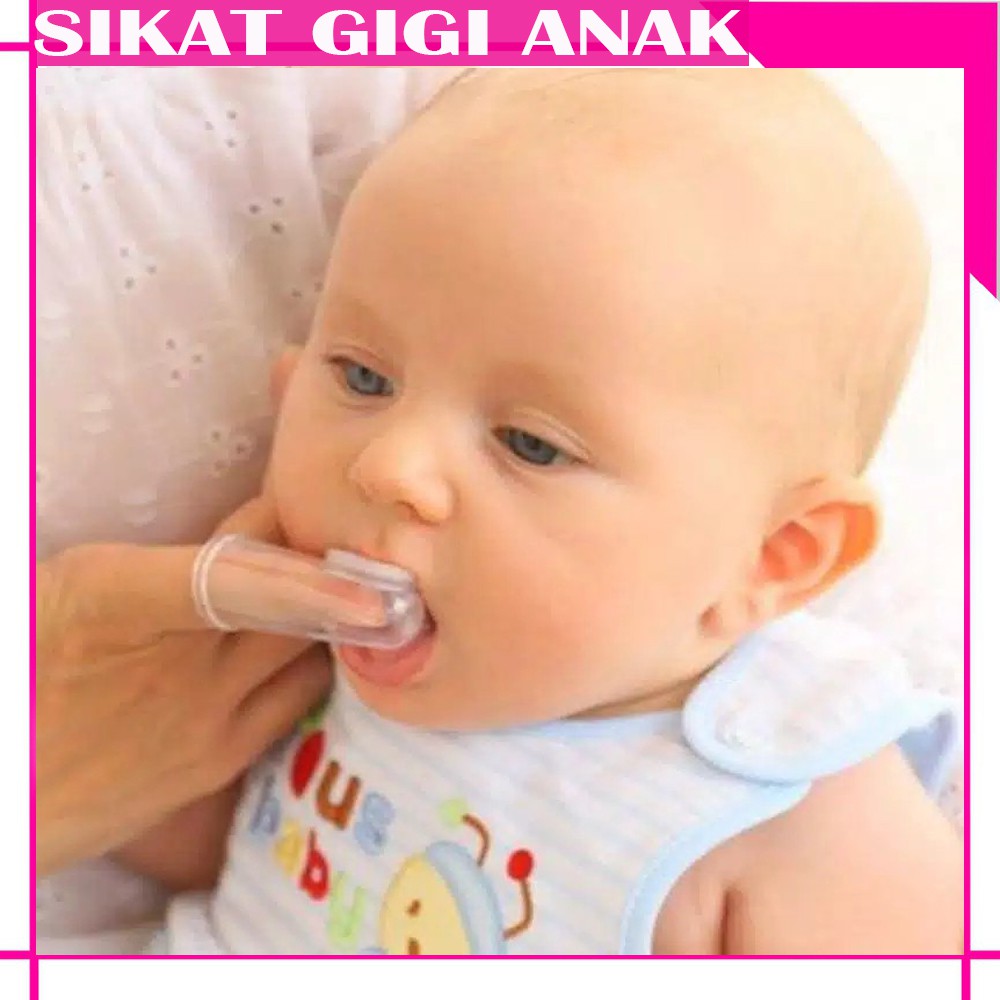 Finger Toothbrush / Sikat Gigi Bayi New Born Toddler Soft Silicone sikat lidah bayi silikon