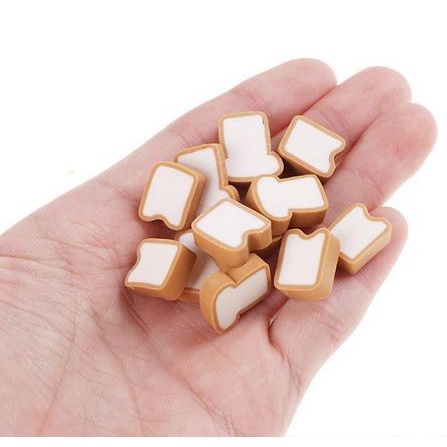 Doll House Decoration - Bread Toast - Miniatur Roti Tawar (1bag/3pcs)