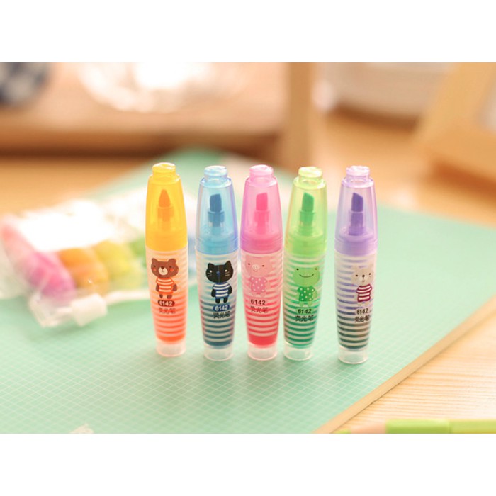 

Stabilo Pulpen - Stabilo Warna Warni - Highlighter Stabilo Mini Set Animal Bergaris Isi 6 Produk