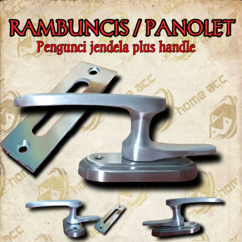 Rambuncis alumunium// kunci slot jendela // panolet