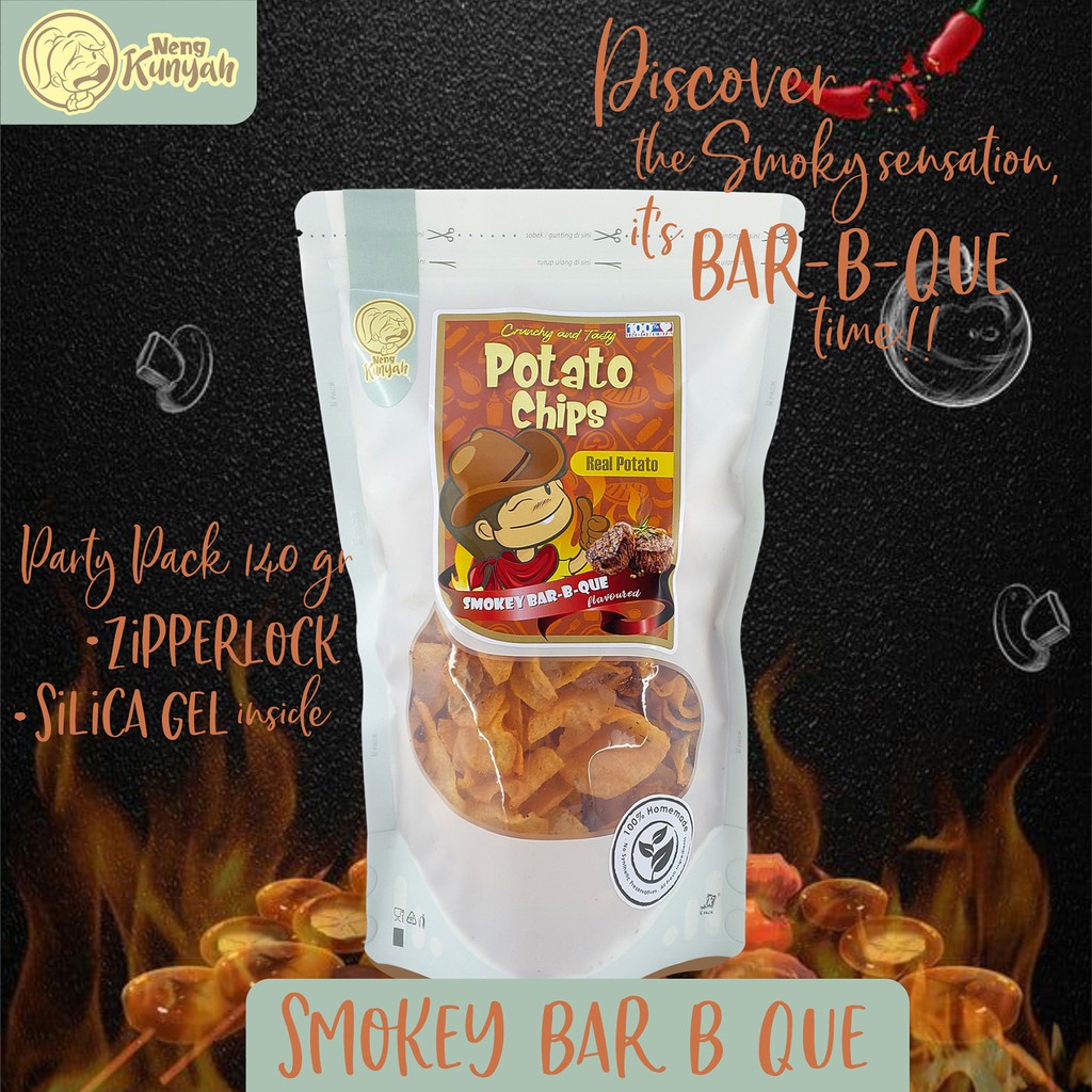 

Neng Kunyah Potato Chips / Keripik Kentang Smokey Bar-B-Que 125 gram