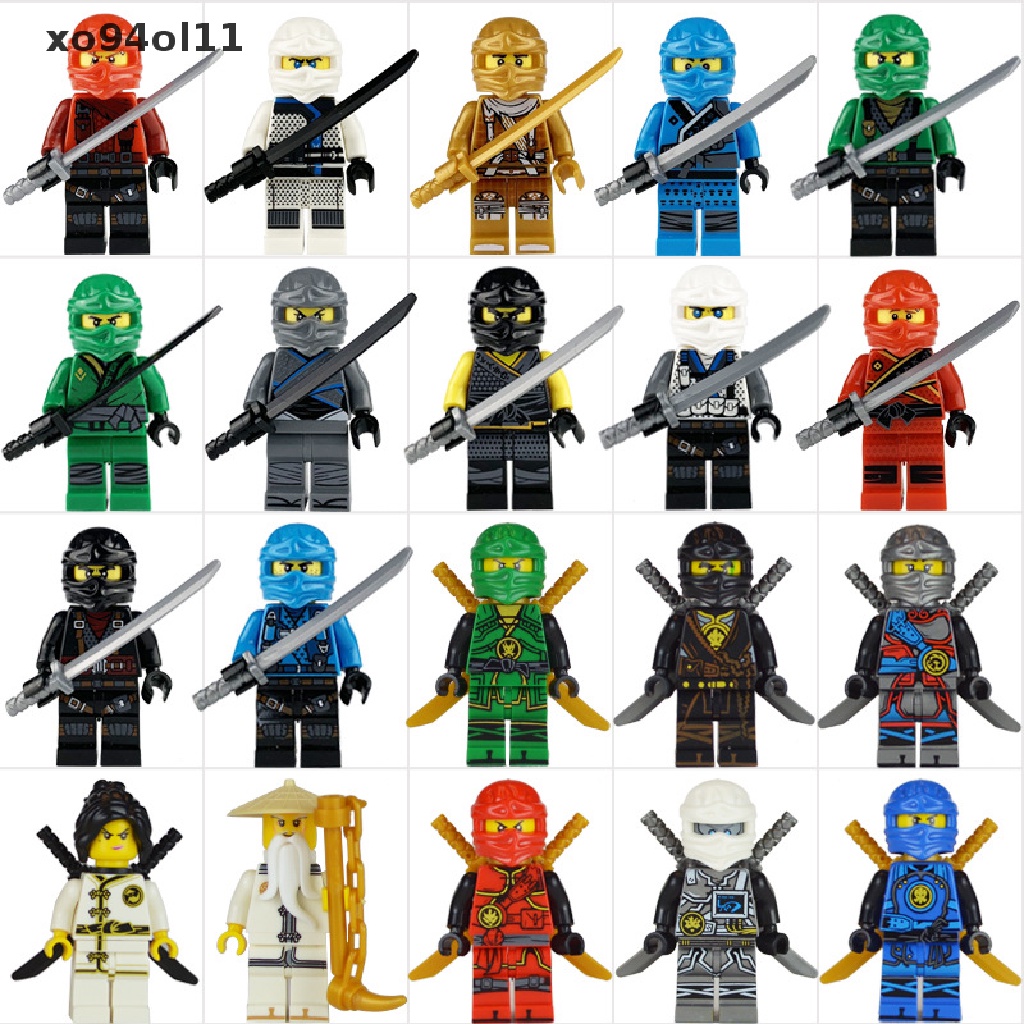 Xo 20pcs Mainan Balok Bangunan Partikel Kecil DIY Desain Boneka Ninjago Untuk Hadiah Ulang Tahun Anak