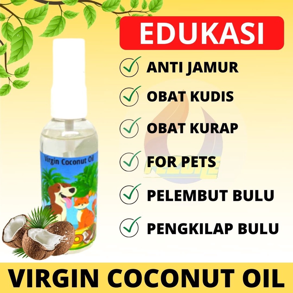 Virgin Coconut Oil 30ml Minyak VCO Kucing Anjing Hewan Peliharaan FEZONE