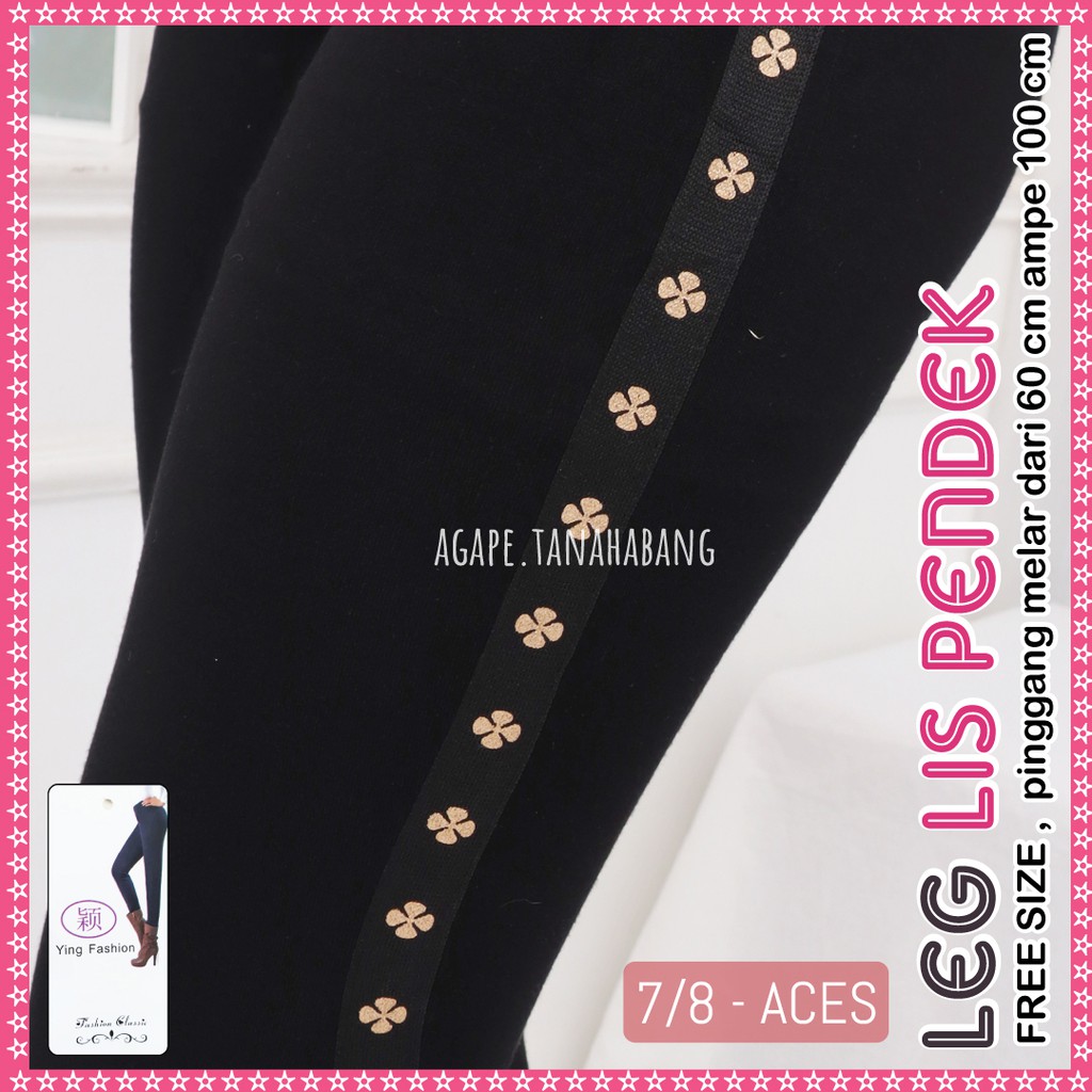 Legging Lis Pendek Wanita / Legging List Pendek import wanita / legging fashion wanita-2