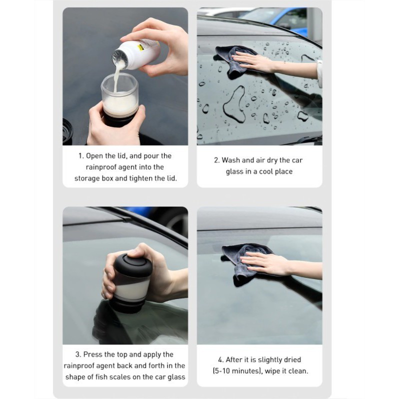 Baseus Car Rainproof Agent Pembersih Kaca Mobil Anti Hujan Basah