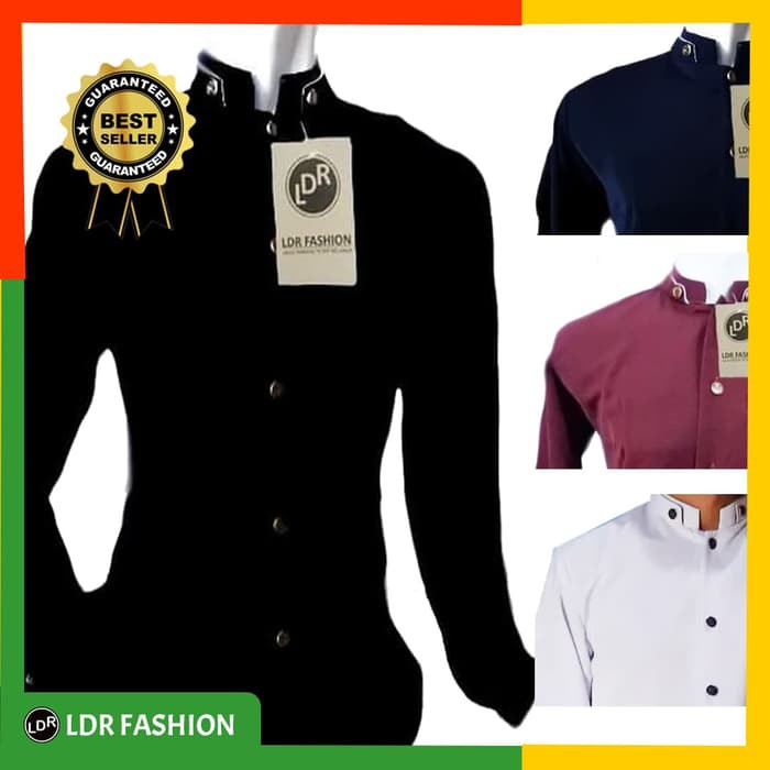 Baju Koko Jasko Polos Hitam