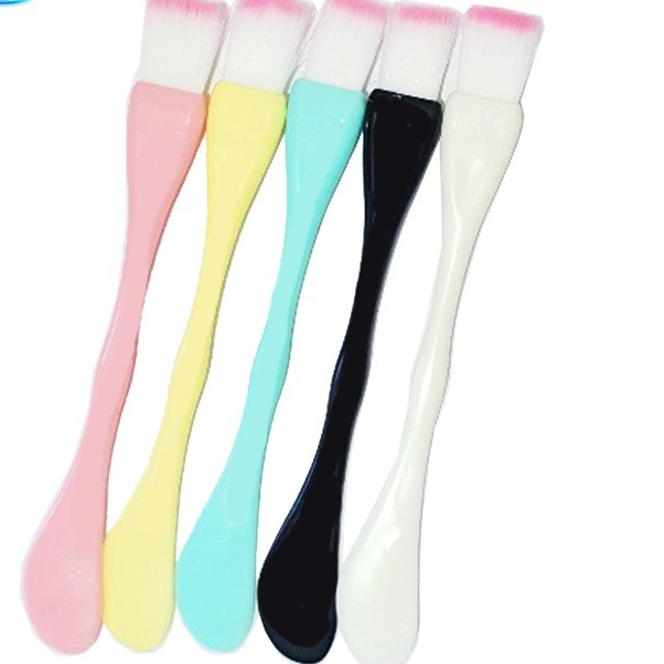 Kuas Masker Gagang Bening &amp; spatula masker &amp; KUAS MASKER SILICON/ SILICONE