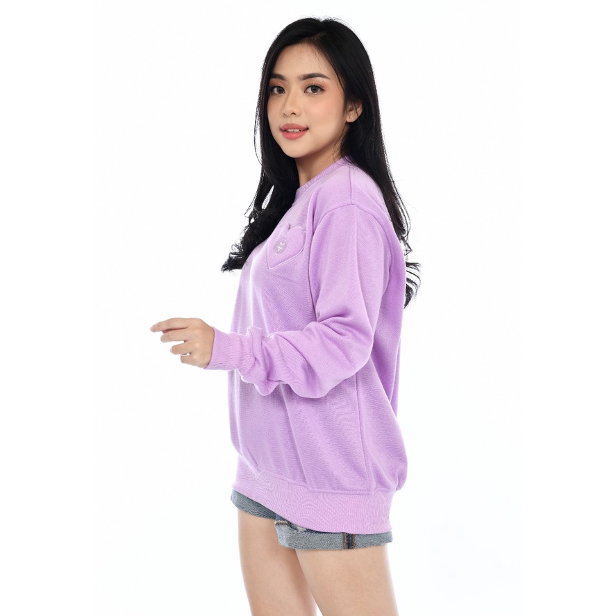 Jaket New Cewek CN lOVE Bordir / Sweater Crewneck Cewek / Crewneck Wanita 2022 / Sweater Flecee