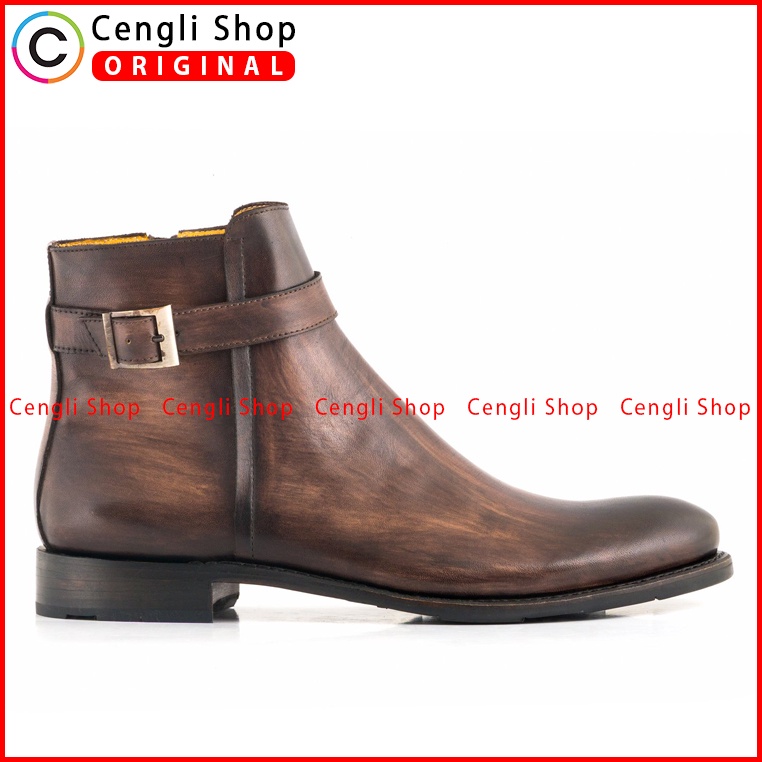 SEPATU BOOT FORMAL PRIA MARIO MINARDI ORIGINAL KULIT ASLI COKLAT MM02