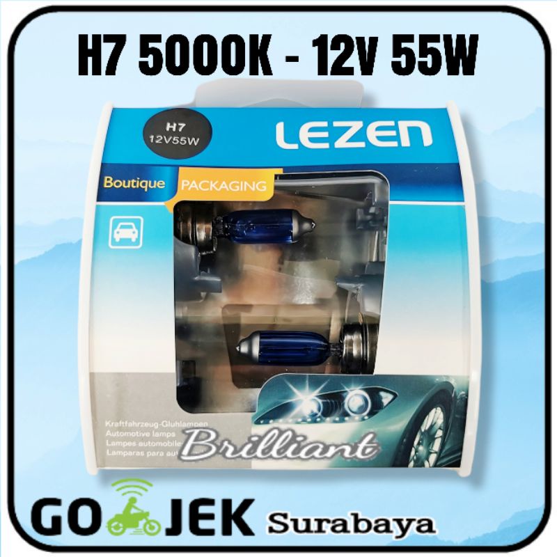 Halogen Bohlam Lampu Xenon - Glass Blue 5000K -  H3 H4 H7 H11 H16 HB3 HB4 - Harga Set