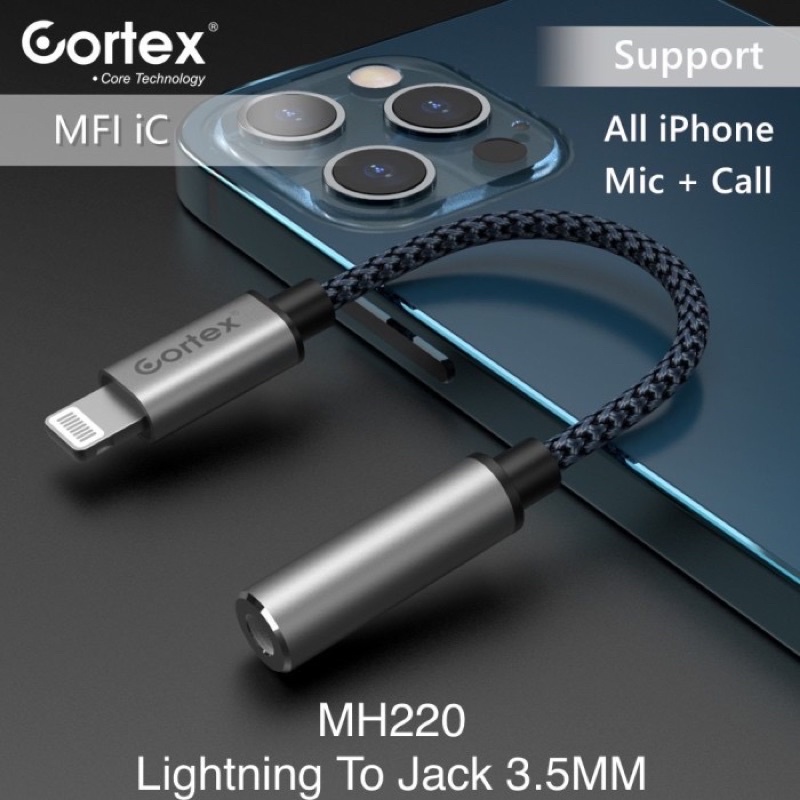 Cortex Splitter iPhone 2in1 Lightning to jack CONVERTER iPhone Original