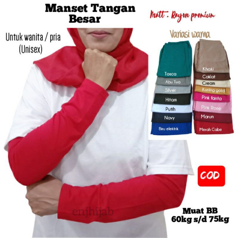 Manset Tangan Besar  Manset Lengan Panjang Pria Dan Wanita Mangset Tangan  Rayon Deker Tangan Besar