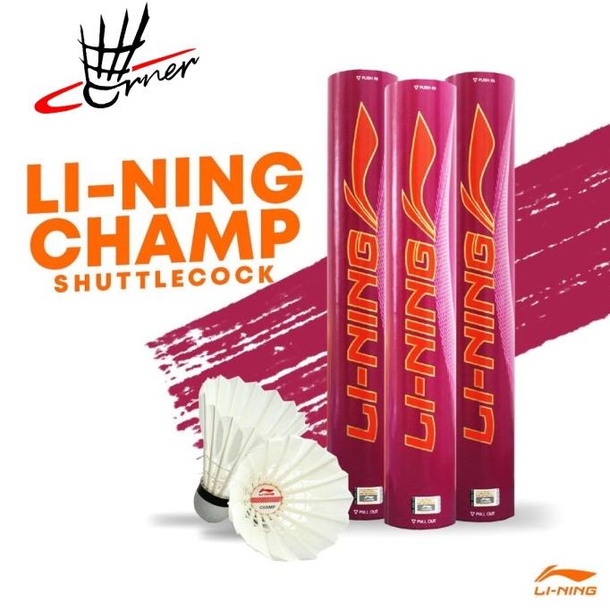 TERLARIS Kok Shuttle Cock Shuttlecock Badminton Li-Ning Lining Champ Original