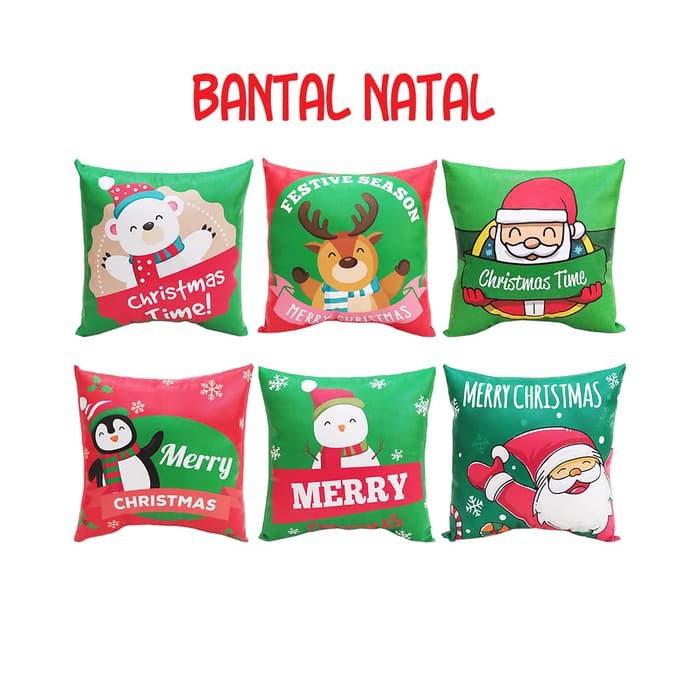 jdbj  Bantal Natal Christmas Cushion Bantal Dekorasi Sofa Bisa Custom