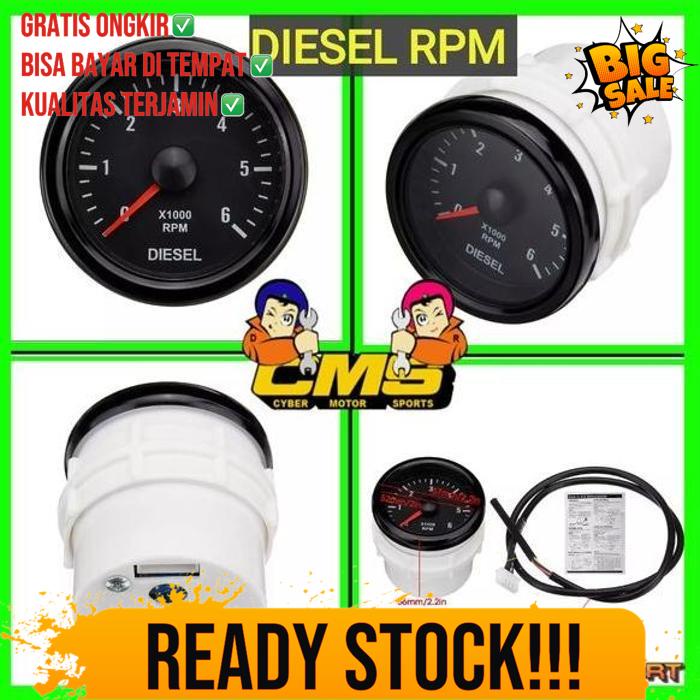 Tachometer Rpm Diesel. Indikator Putaran Mesin Diesel Universal.