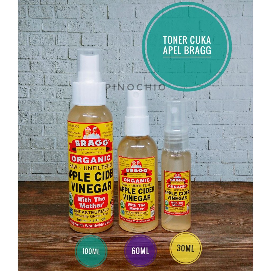 Toner Cuka Apel Botol Spray Bragg Apple Cider Vinegar Indonesia