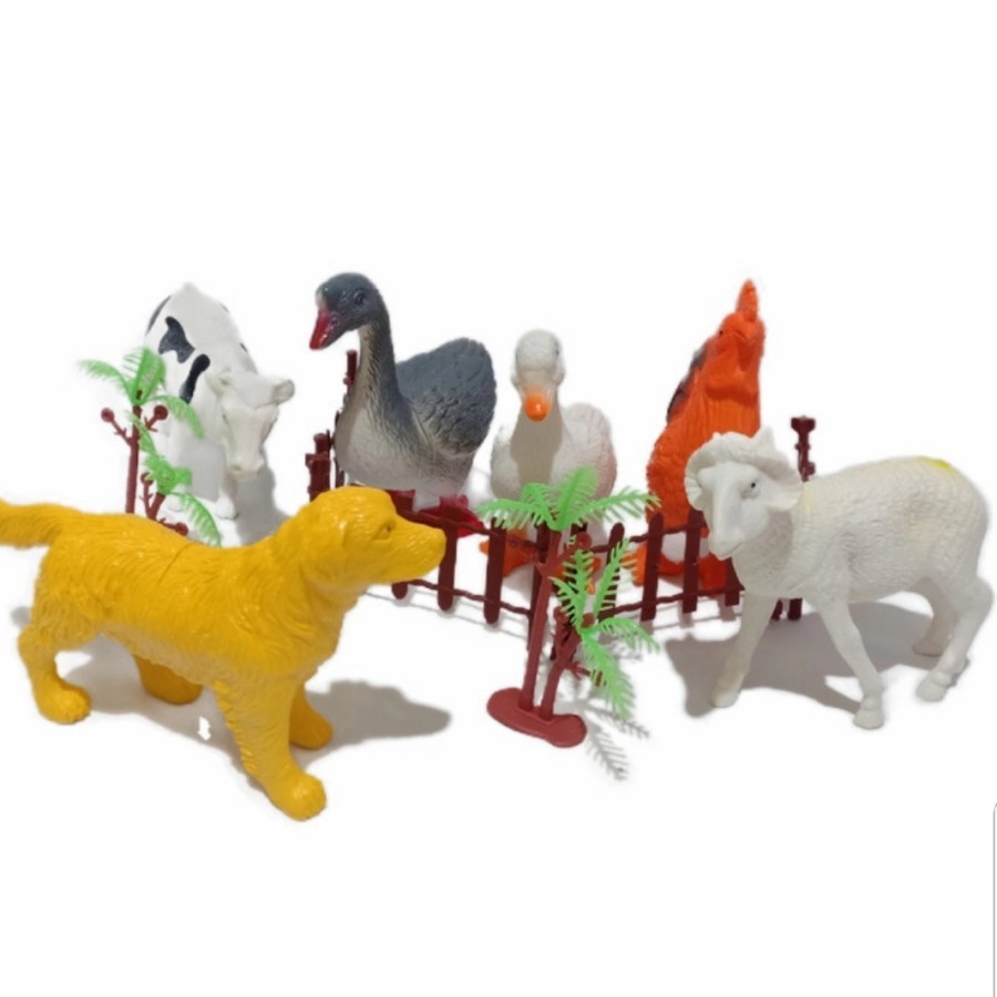 MAINAN FIGURE HEWAN TERNAK JUMBO ISI 6 HEWAN FARM ANIMAL Q901 - ANIMAL FIGURE PAJANGAN