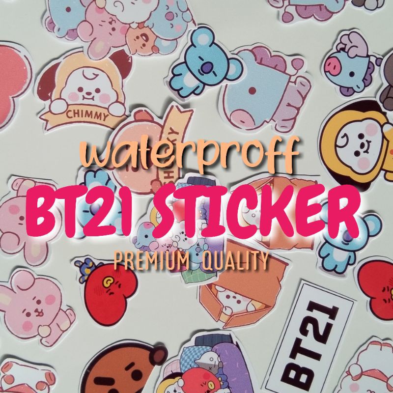 

BT21 50pcs TAHAN AIR PREMIUM STICKER / STIKER KPOP