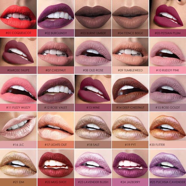 (READY &amp; ORI!) Focallure 15 Colors Lip Matte Liquid Lipstick / Focallure Ultra Chic 15 Colors FA24