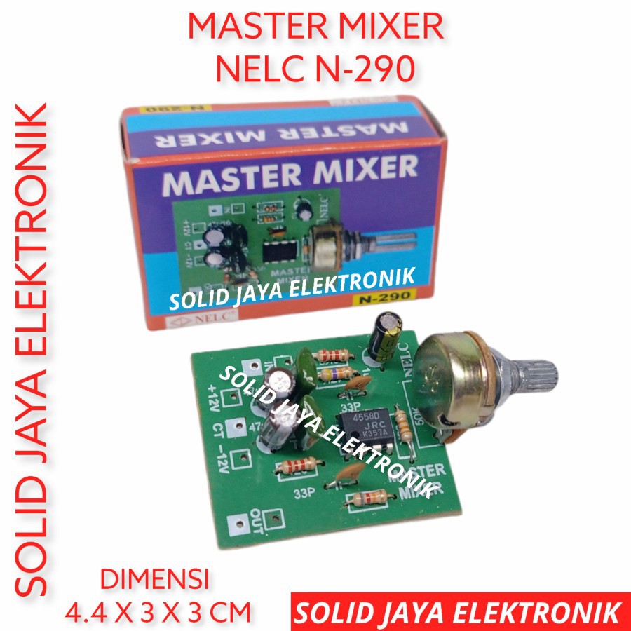 KIT MASTER MIXER 1 POTENSIO RANGKAIAN KIT MASTER MIXER AUDIO SYSTEM NELC N-290 N290 N 290 ASLI