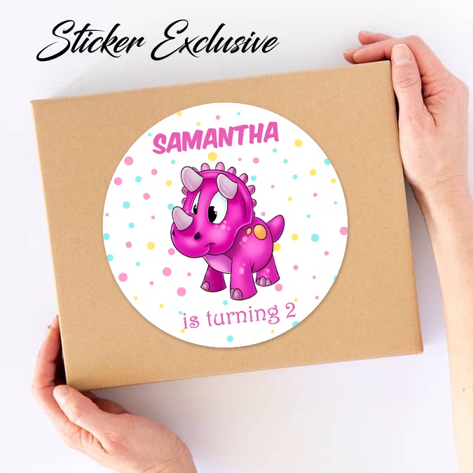 50 STIKER / STICKER DINOSAURUS 2-4 ULANG TAHUN / ULTAH / BIRTHDAY