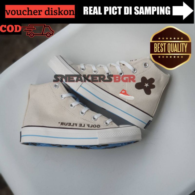 CONVERSE 70S GOLF LE FLEUR HIGH EGRET | sepatu converse | converse 70s | sepatu premium import