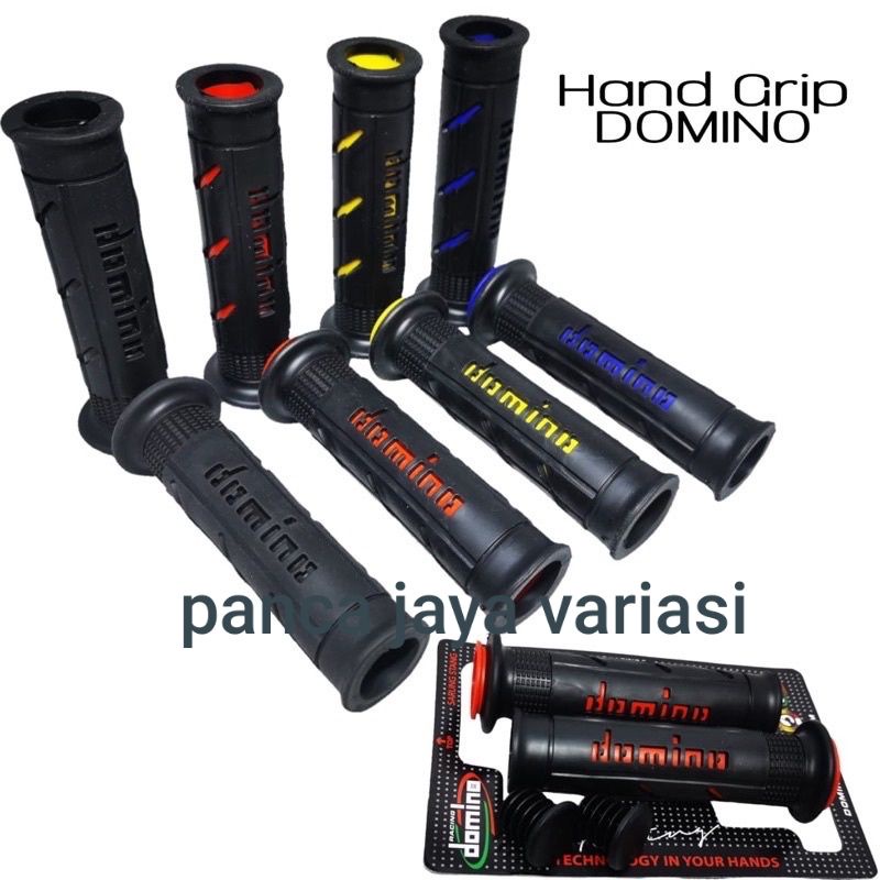 Handgrip Domino Garis Grade A Motor Nmax Beat Vario Scopy Pcx AEROX R15 Ninja Cbr / Grip Motor