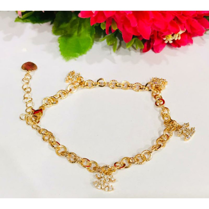 Fourfashion Gelang Tangan Rantai Motif Chenel YT019