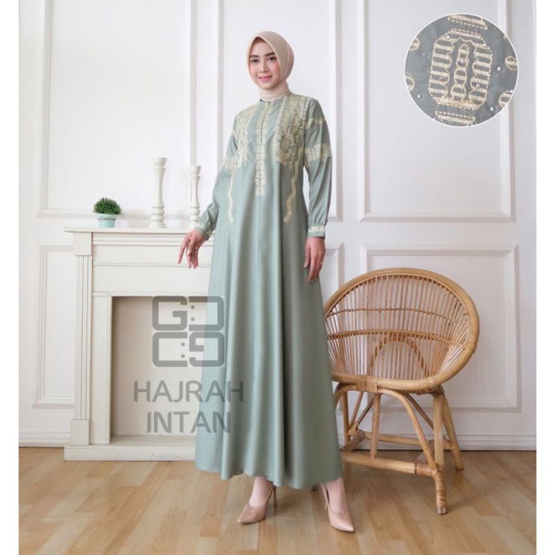 jaya.fashion1//Gamis Hajrah Intan Original by Guzel Premium//Gamis Terbaru