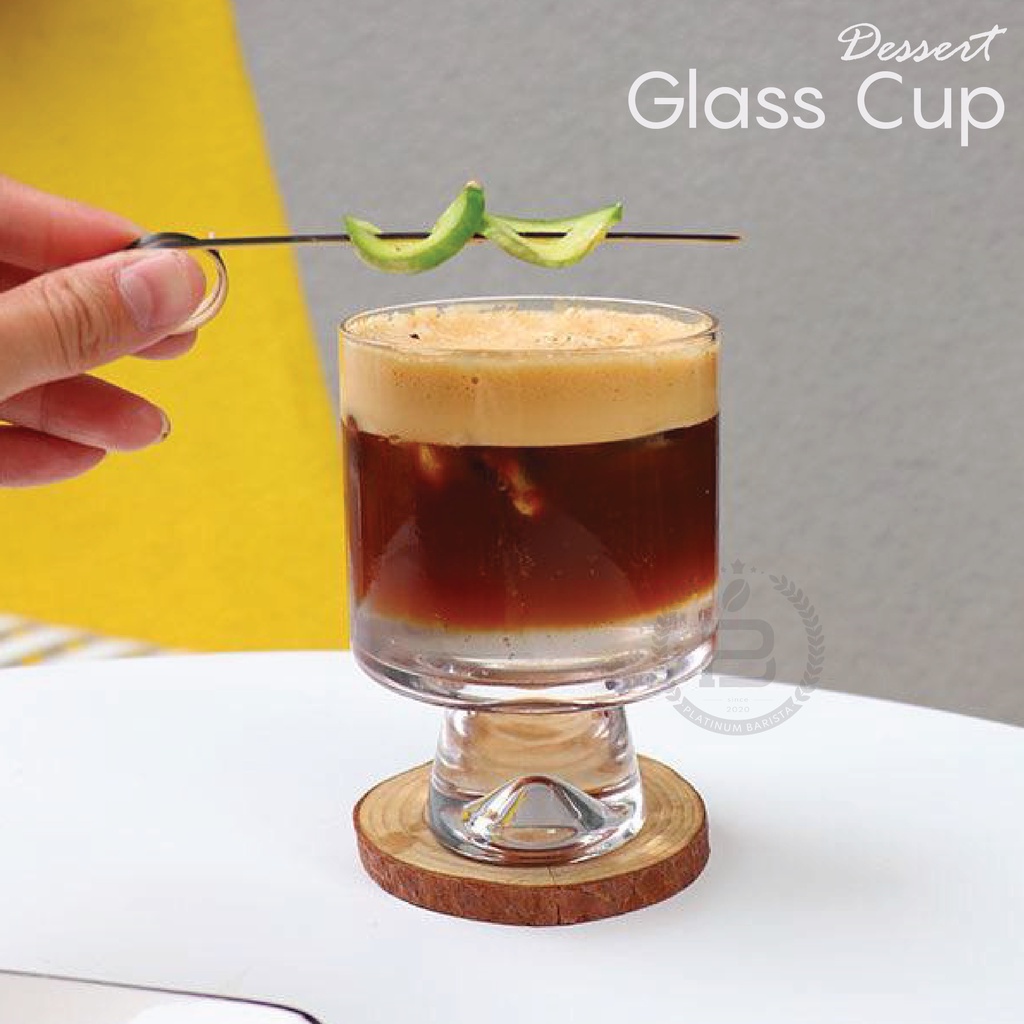 Dessert Glass Cup Gelas Es Krim 230ml kaca aesthetic Kristal Lucu Kopi Cangkir Cantik Jus Ice Cream 