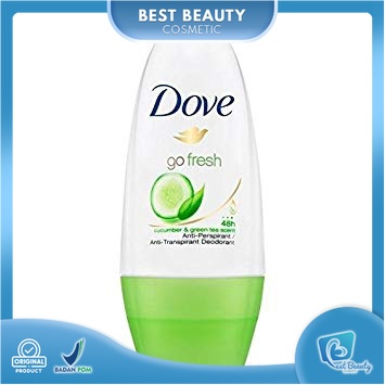 ★ BB ★  Dove Deodorant Roll On Go Fresh Cucumber And Green Tea 40ml - Women Roll On - Anti Bakteri