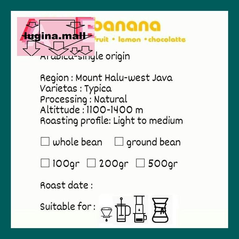 

Koptlu50G Gunung Halu - Halu Banana Single Origin 200Gram Lud5Sc