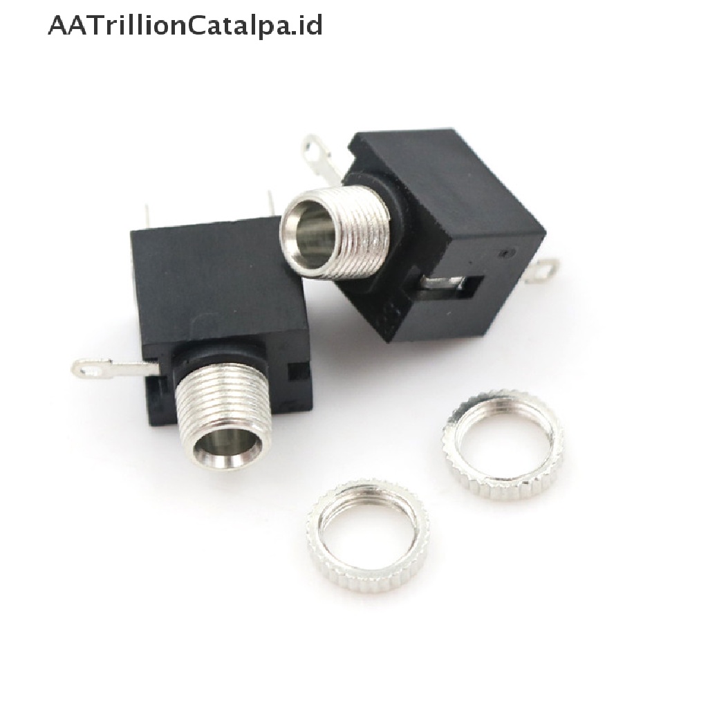 Aatrillioncatalpa 20pcs Konektor Jack Headphone Mono Channel 3 Pin 3.5mm Female PJ-301M