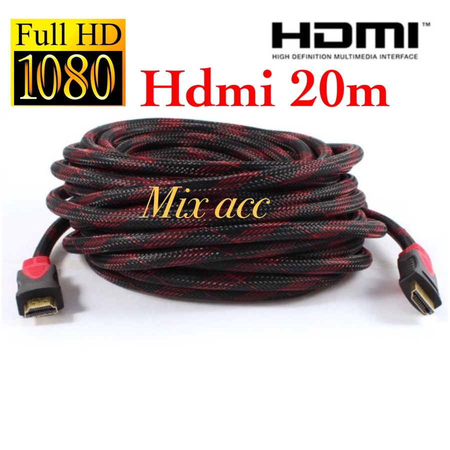 KABEL  multimedia kabel  20M SERAT JARING  multimedia kabel  TO  multimedia kabel 20 m 1080P V1.4 3D HQ